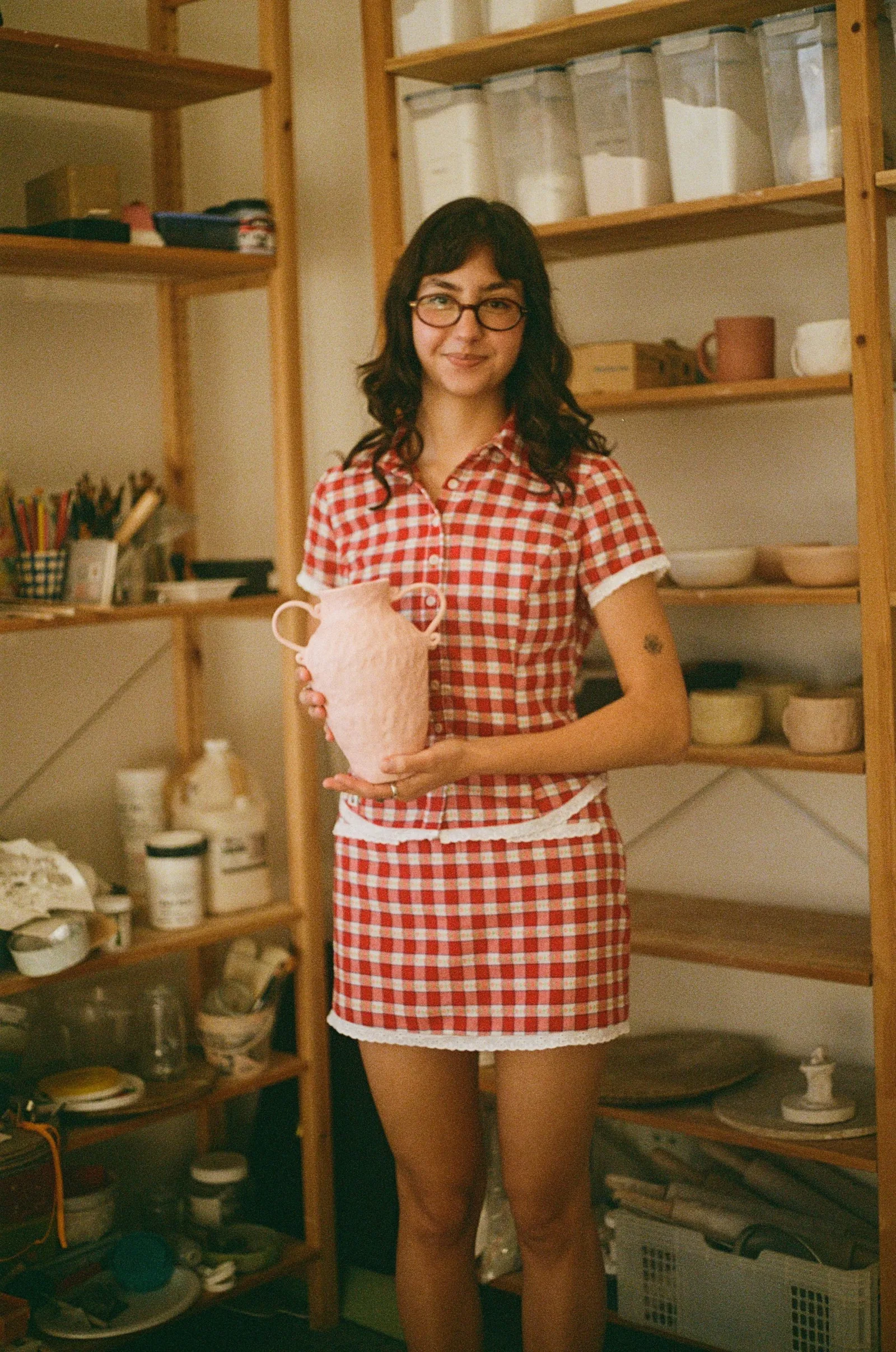 Alessia with her work for Alessia E Art